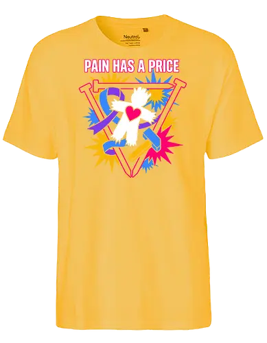 Pain Has A Price - pain has a price shirt, voodoo doll t-shirt, pastel goth graphic tee, occult aesthetic clothing, neon voodoo art top, alt fashion streetwear, voodoo doll with heart design, ritual hammer and nails graphic, creepy cute t-shirt, symbolic dark fantasy apparel, colorful goth clothing, edgy pop art tee, witchcraft aesthetic merch, vibrant occult streetwear, symbolic sacrifice shirt, modern grunge apparel, voodoo spirit fan art, bold typography gothic tee, alternative subculture fashion - Fairtrade T-Shirt