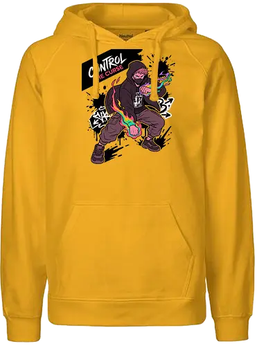 Control The Curse - cursed power merch, anime cargo pants style, street style warrior top, vibrant anime graphic, demon hunter apparel, trendy anime fan gift, control the curse shirt, urban anime streetwear, techwear warrior t-shirt, cursed energy graphic tee, anime hoodie mask design, supernatural fighter apparel, graffiti style anime top, neon flame warrior shirt, modern shonen streetwear, japanese aesthetic clothing, sorcerer battle t-shirt, edgy otaku fashion, ink splatter anime art - Fairtrade Hoodie