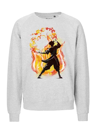Dancing with fire - avatar the last air bender, Fire Nation, Prince Zuko, tv show, anime, television, fantasy, cute, kids, Aang - Fairtrade Sweatshirt