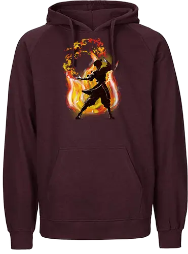Dancing with fire - avatar the last air bender, Fire Nation, Prince Zuko, tv show, anime, television, fantasy, cute, kids, Aang - Fairtrade Hoodie