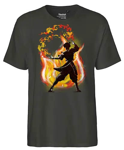 Dancing with fire - avatar the last air bender, Fire Nation, Prince Zuko, tv show, anime, television, fantasy, cute, kids, Aang - Fairtrade T-Shirt