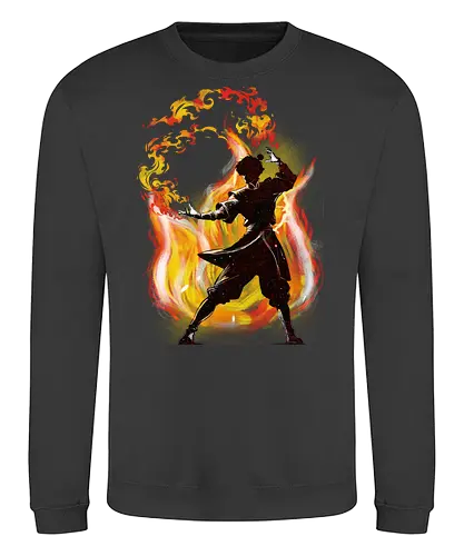 Dancing with fire - avatar the last air bender, Fire Nation, Prince Zuko, tv show, anime, television, fantasy, cute, kids, Aang - Sweatshirt
