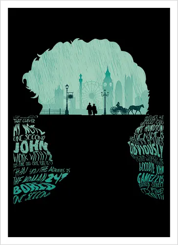 Sherlock BBC - London Silhouette 221B Baker Street