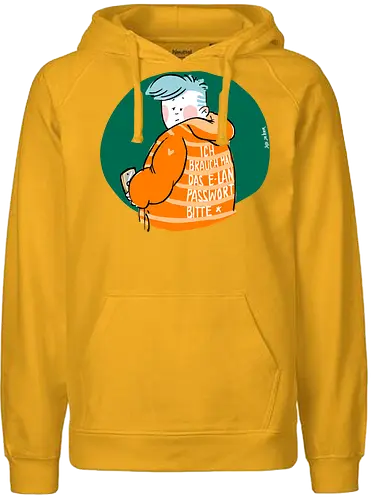 E-Lan - Ringelpulliweisheit, Ringelpulli, Spruch, Weisheit, Lebensweisheit, handgezeichnet, Augeanhirn - Fairtrade Hoodie