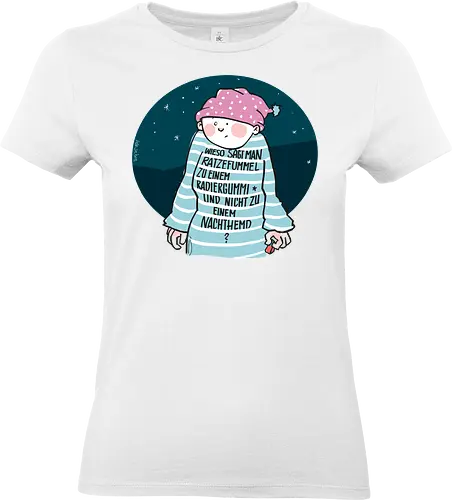 Ratzefummel - Ringelpulliweisheit, Ringelpulli, Spruch, Weisheit, Lebensweisheit, handgezeichnet, Augeanhirn - Standard T-Shirt (Frauen)