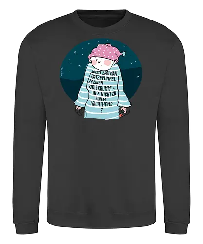 Ratzefummel - Ringelpulliweisheit, Ringelpulli, Spruch, Weisheit, Lebensweisheit, handgezeichnet, Augeanhirn - Sweatshirt