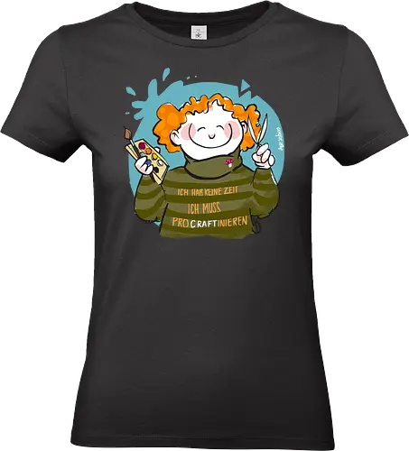 ProCRAFTinieren - Ringelpulliweisheit, Ringelpulli, Spruch, Weisheit, Lebensweisheit, handgezeichnet, Augeanhirn - Standard T-Shirt (Frauen)