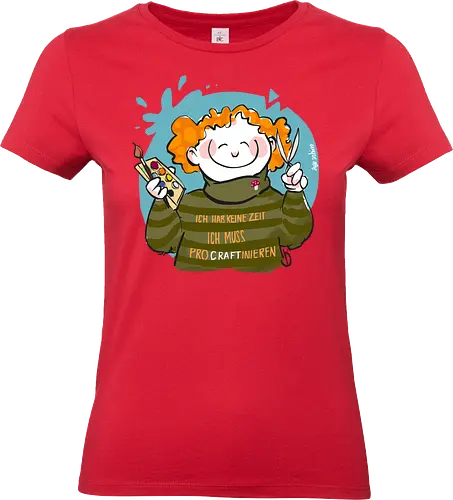 ProCRAFTinieren - Ringelpulliweisheit, Ringelpulli, Spruch, Weisheit, Lebensweisheit, handgezeichnet, Augeanhirn - Standard T-Shirt (Frauen)