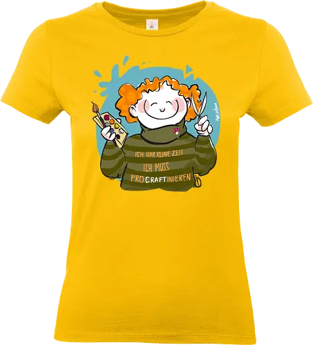 ProCRAFTinieren - Ringelpulliweisheit, Ringelpulli, Spruch, Weisheit, Lebensweisheit, handgezeichnet, Augeanhirn - Standard T-Shirt (Frauen)
