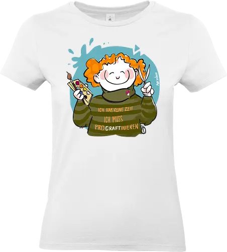 ProCRAFTinieren - Ringelpulliweisheit, Ringelpulli, Spruch, Weisheit, Lebensweisheit, handgezeichnet, Augeanhirn - Standard T-Shirt (Frauen)