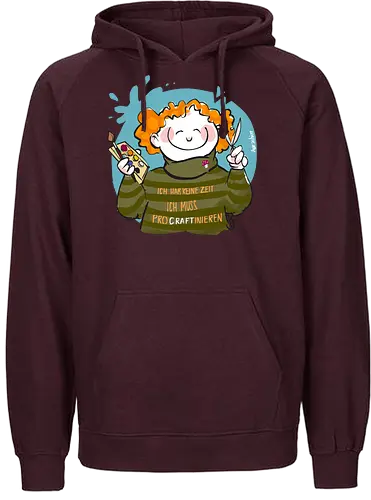 ProCRAFTinieren - Ringelpulliweisheit, Ringelpulli, Spruch, Weisheit, Lebensweisheit, handgezeichnet, Augeanhirn - Fairtrade Hoodie