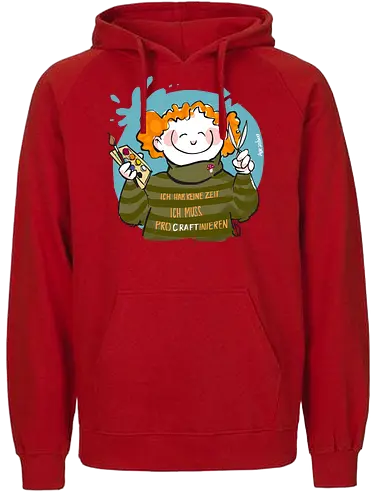 ProCRAFTinieren - Ringelpulliweisheit, Ringelpulli, Spruch, Weisheit, Lebensweisheit, handgezeichnet, Augeanhirn - Fairtrade Hoodie