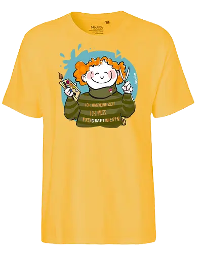 ProCRAFTinieren - Ringelpulliweisheit, Ringelpulli, Spruch, Weisheit, Lebensweisheit, handgezeichnet, Augeanhirn - Fairtrade T-Shirt