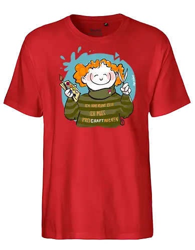 ProCRAFTinieren - Ringelpulliweisheit, Ringelpulli, Spruch, Weisheit, Lebensweisheit, handgezeichnet, Augeanhirn - Fairtrade T-Shirt