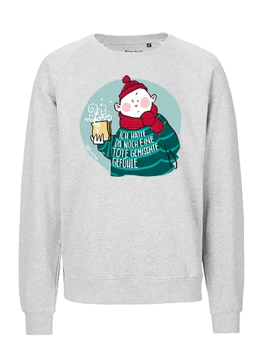 Gemischte Gefühle - Ringelpulliweisheit, Ringelpulli, Spruch, Weisheit, Lebensweisheit, handgezeichnet, Augeanhirn - Fairtrade Sweatshirt
