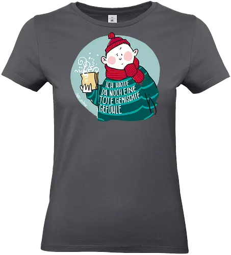 Gemischte Gefühle - Ringelpulliweisheit, Ringelpulli, Spruch, Weisheit, Lebensweisheit, handgezeichnet, Augeanhirn - Standard T-Shirt (Frauen)