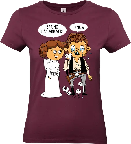 Allergy Wars - Space Opera, Han Solo, Princess Leia - Standard T-Shirt (Frauen)