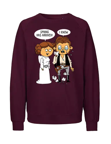 Allergy Wars - Space Opera, Han Solo, Princess Leia - Fairtrade Sweatshirt