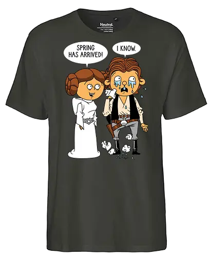 Allergy Wars - Space Opera, Han Solo, Princess Leia - Fairtrade T-Shirt