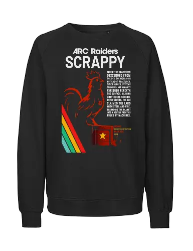 Scrappy, Arc Raiders - speranza, dont shoot, back to speranz, arc raiders t-shirts, gamer emote tee, friendly fire, arc raiders, arc raiders shirt, arc raiders merch, arc raiders game, gamer gift, gift for him, gaming gift - Fairtrade Sweatshirt