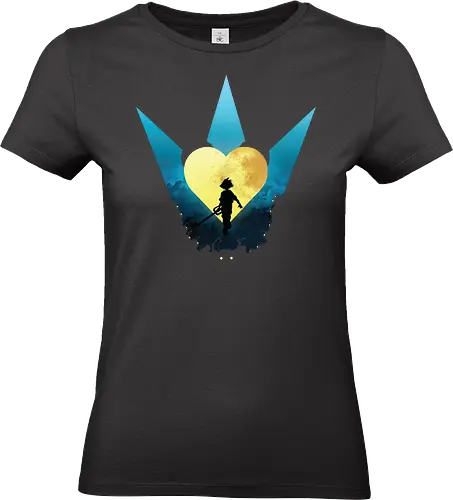 Kingdom - Sora Keyblade Goldener Herz Mond - Kingdom, sora, keyblade, tetsuya nomura - Standard T-Shirt (Frauen)