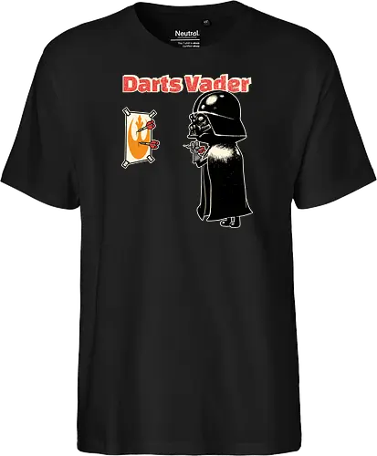 Darts Vader - Space Opera, Villain, Darts - Fairtrade T-Shirt
