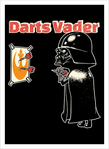 Darts Vader - Space Opera, Villain, Darts - Kunstdruck