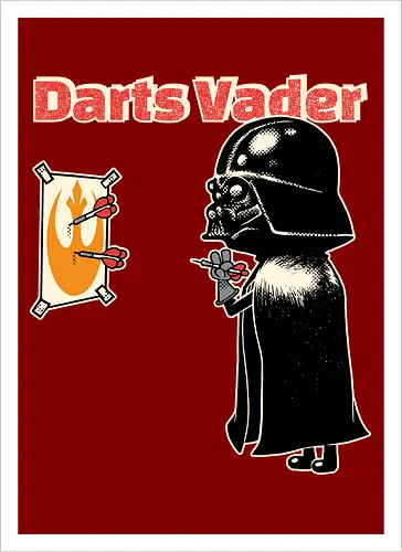 Darts Vader - Space Opera, Villain, Darts - Kunstdruck