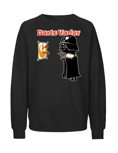 Darts Vader - Space Opera, Villain, Darts - Fairtrade Sweatshirt