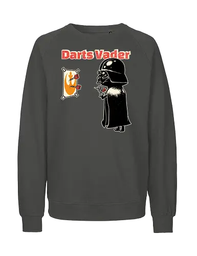 Darts Vader - Space Opera, Villain, Darts - Fairtrade Sweatshirt