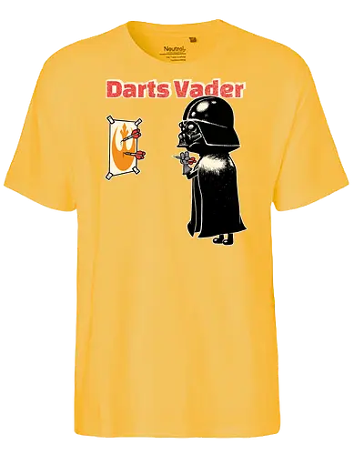 Darts Vader - Space Opera, Villain, Darts - Fairtrade T-Shirt