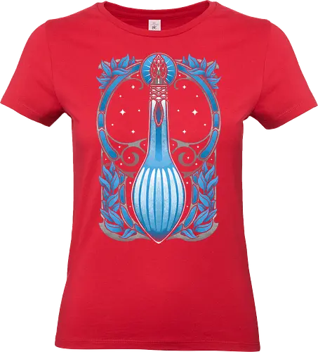 Elf Phial Light Star Potion - Art Nouveau, Elfs, Elf, Phial, Light, Potions, Potion, Star, Medieval, Fantasy, Adventure, Books, Book, Bookworm, Magic, Magical, Movies, Movie - Standard T-Shirt (Frauen)