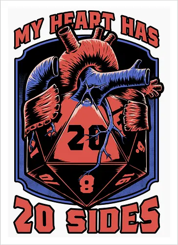 RPG d20 Dice Heart