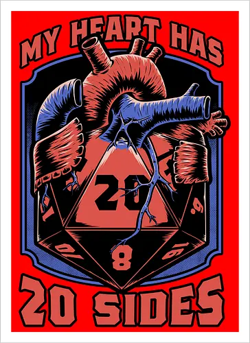 RPG d20 Dice Heart