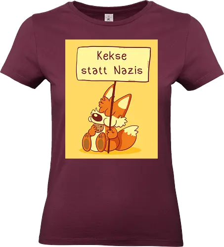 Kekse statt Nazis (mit Background) - Fuchs, Kekse - Standard T-Shirt (Frauen)