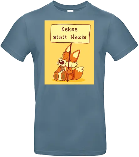 Kekse statt Nazis (mit Background) - Fuchs, Kekse - Standard T-Shirt