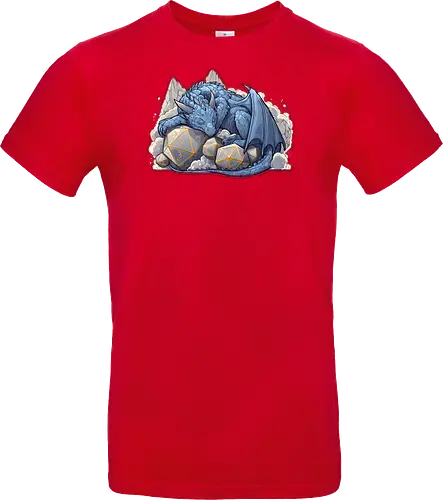 sleeping dragon - dragons, dungeons, fantasy, rpg, monster, cute, blue dragon, tiamat, druid, dragonborn, vecna - Standard T-Shirt