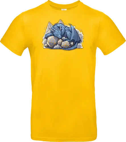 sleeping dragon - dragons, dungeons, fantasy, rpg, monster, cute, blue dragon, tiamat, druid, dragonborn, vecna - Standard T-Shirt