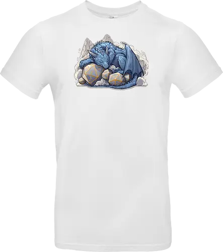 sleeping dragon - dragons, dungeons, fantasy, rpg, monster, cute, blue dragon, tiamat, druid, dragonborn, vecna - Standard T-Shirt