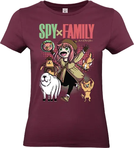 Spy x Family Anya & pets - spy x family, anya forger, anime pets, cute anime duo, kawaii anime, chibi style, family anime, manga anime, anime art - Standard T-Shirt (Frauen)