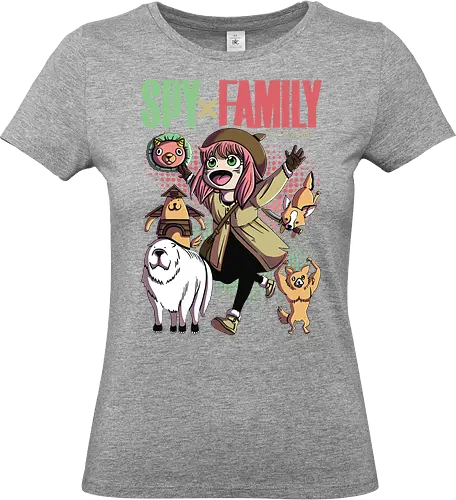 Spy x Family Anya & pets - spy x family, anya forger, anime pets, cute anime duo, kawaii anime, chibi style, family anime, manga anime, anime art - Standard T-Shirt (Frauen)