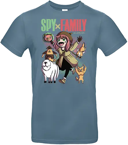 Spy x Family Anya & pets - spy x family, anya forger, anime pets, cute anime duo, kawaii anime, chibi style, family anime, manga anime, anime art - Standard T-Shirt