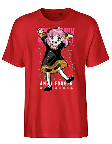 Anya Forger - spy x family, anya forger, anime girl, kawaii anime, telepath girl, cute anime, comedy anime, manga anime, anime art - Fairtrade T-Shirt