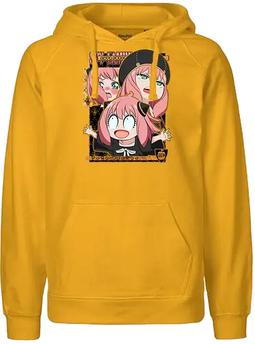 Anya Forger Spy x Family - spy x family, anya forger, chibi anya, kawaii aesthetic, funny anime girl, telepath kid, cute manga style, anime illustration, pastel anime art - Fairtrade Hoodie