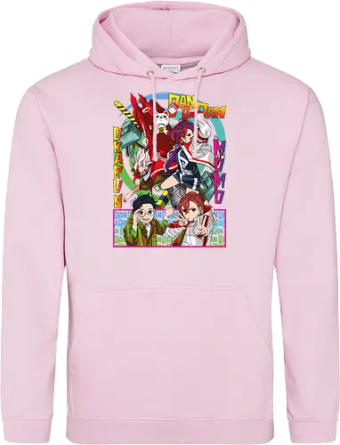 Momo & Okarun - anime art, dandadan, momo ayase, okarun, anime duo, supernatural romance, yokai anime, manga anime, japanese anime - Standard Hoodie