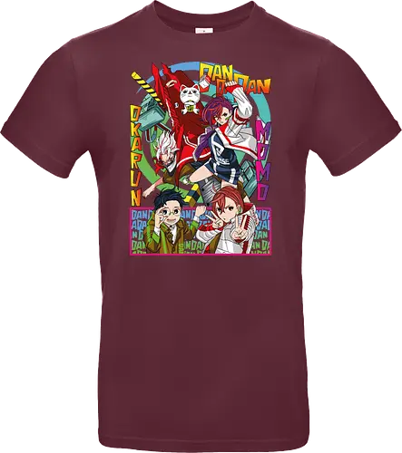 Momo & Okarun - anime art, dandadan, momo ayase, okarun, anime duo, supernatural romance, yokai anime, manga anime, japanese anime - Standard T-Shirt