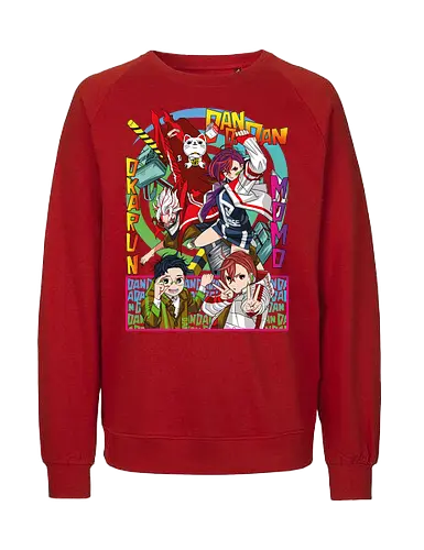 Momo & Okarun - anime art, dandadan, momo ayase, okarun, anime duo, supernatural romance, yokai anime, manga anime, japanese anime - Fairtrade Sweatshirt
