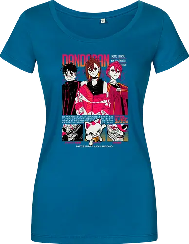 Dandadan - dandadan, paranormal anime, alien invasion, yokai battle, sci fi horror, action comedy manga, supernatural duo, japanese manga series, anime illustration - Damen T-Shirt