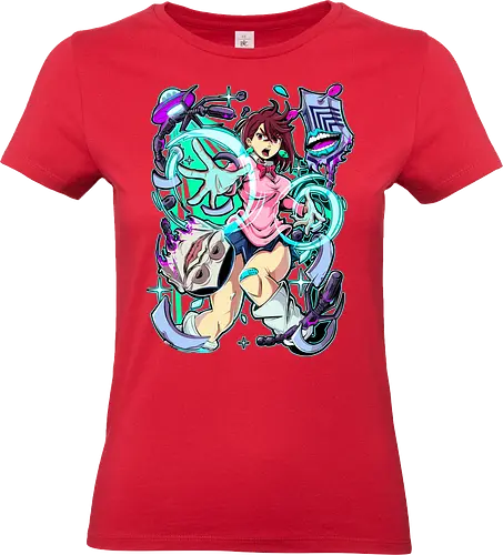 Momo Ayase – Occult & Alien Adventure - dandadan, momo ayase, supernatural heroine, sci fi anime, shonen manga, alien encounter, anime aesthetic, japanese manga, anime design - Standard T-Shirt (Frauen)
