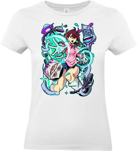 Momo Ayase – Occult & Alien Adventure - dandadan, momo ayase, supernatural heroine, sci fi anime, shonen manga, alien encounter, anime aesthetic, japanese manga, anime design - Standard T-Shirt (Frauen)
